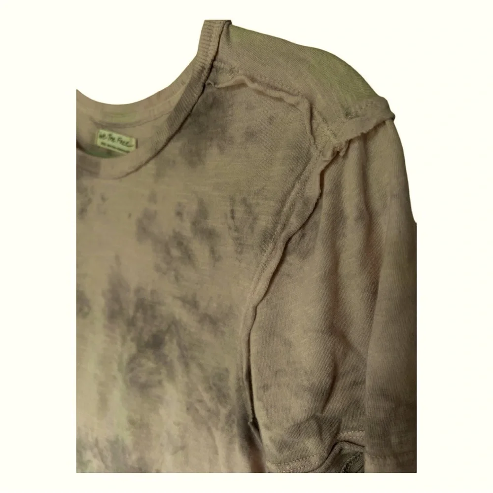 Free People We the Free Womens T Shirt Exposed Seams Boho Soft Related Fit Small
